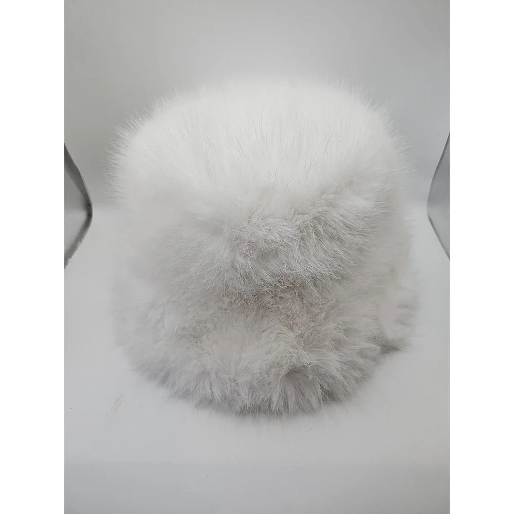 Juicy Couture White Faux Fur Bucket‎ Hat Y2k Clueless